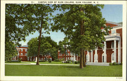 Campus View Of Elon College, Elon College Postcard