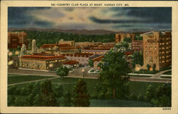 Country Club Plaza At Night Kansas City, MO Postcard Postcard