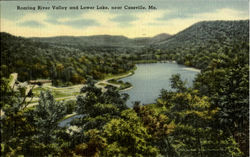 Roaring River Valley And Lower Lake Cassville, MO Postcard Postcard