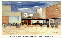 Rickey's Red Chimney San Francisco, CA Postcard Postcard