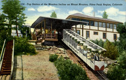 Top Station Of The Manitou Incline Pikes Peak, CO Postcard Postcard