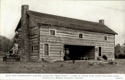 Old Log Community House Nashville, IN Postcard Postcard