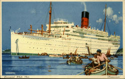 Franconia Cunard White Star Postcard