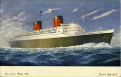 Queen Elizabeth Cunard White Star Postcard