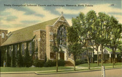 Trinity Evangelical Lutheran Church And Parsonage Bismarck, ND Postcard Postcard