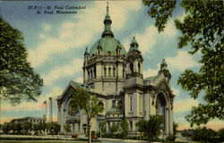 St. Paul Cathedral Minnesota Postcard Postcard