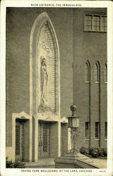 Main Entrance The Immaculata Postcard