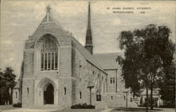 St. Johns Church Attleboro, MA Postcard Postcard