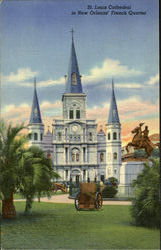 St. Louis Cathedral In New Orleans French Quarter Louisiana Postcard Postcard