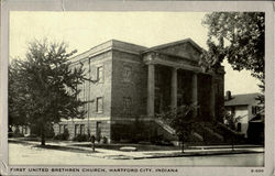 First United Brethren Church Hartford City, IN Postcard Postcard