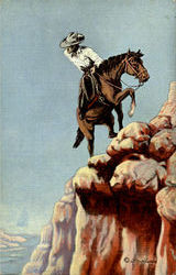 Trail Of Life Cowboy Western Postcard Postcard