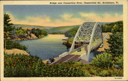 Bridge Over Connecticut River, Chesterfield Rd Postcard