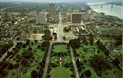 South view from Louisiana Capitol Postcard