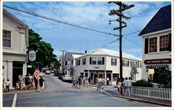 Edgartown Four Corners Center Of The Business Area Postcard