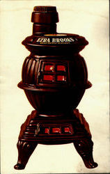 Ezra Brooks Pot Bellied Stove Advertising Postcard Postcard