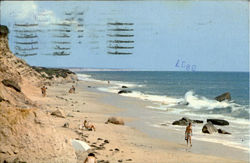 Surf At South Beach, Martha's Vineyard Island Postcard