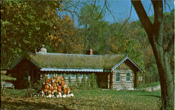 Sod Roof Cabin, Little Norway Blue Mounds, WI Postcard Postcard