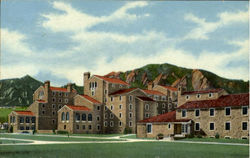 Farr and Residence Hall, University of Colorado Postcard