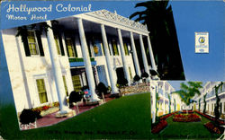 Hollywood Colonial Motor Hotel, 1730 N. Western Ave Postcard