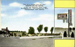 Westward Ho Motel, Highway 66 - 7500 Central Ave Postcard