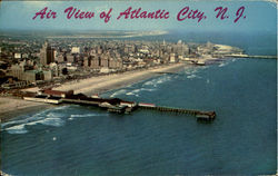 Air View Of Atlantic City New Jersey Postcard Postcard