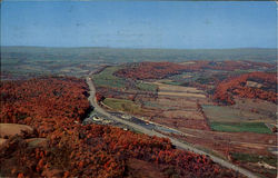 Aerial Of The Pennsylvania Turnpike Bedford, PA Postcard Postcard