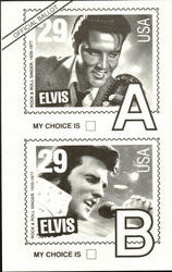 Elvis Poll Memphis, TN Postcard Postcard