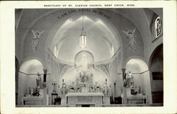 Sanctuary Of St. Alexius Church Postcard