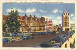 View Showing Quincy Square, Adams Building and Granite Trust Company Postcard