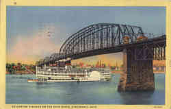 Excursion Steamer on the Ohio River Cincinnati, OH Postcard Postcard