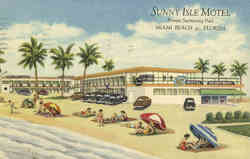 Sunny Isle Motel Private Swimming Pool Miami Beach, FL Postcard Postcard