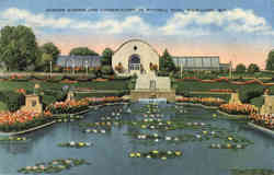 Sunken Garden and Conservatory, Mitchell Park Postcard