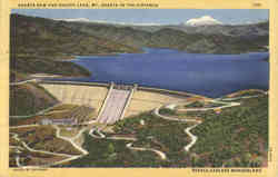 Shasta Dam and Shasta Lake, Mt. Shasta in the Distance Postcard