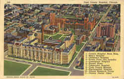 Cook County Hospital Chicago, IL Postcard Postcard