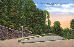 Red Mountain Showing Vulcan Statue Birmingham, AL Postcard Postcard