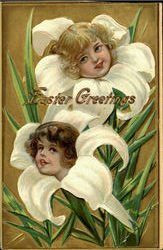 Easter Greetings Postcard