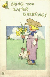 I Bring You Easter Greetings Postcard