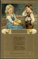 Hearty Easter Greetings Postcard