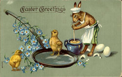 Easter Greetings Postcard