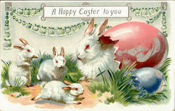 A Happy Easter To You Eggs Postcard Postcard