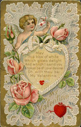 My Valentine Flowers Postcard Postcard