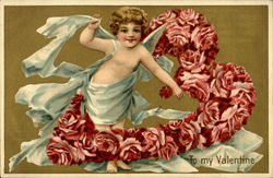 To My Valentine Cupid Postcard Postcard