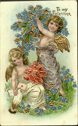 To My Valentine Cupid Postcard Postcard