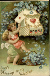 Love's Message To My Valentine Postcard