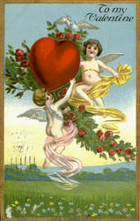 To My Valentine Cupid Postcard Postcard