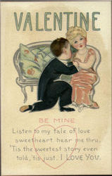 Valentine Be Mine Couples Postcard Postcard