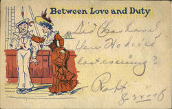 Between Love And Duty Postcard