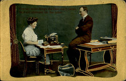 Typewriter, Secretary Postcard