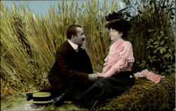 Couple in Field Postcard