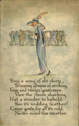 Sing A Song Of Slit Skirts Romance & Love Postcard Postcard